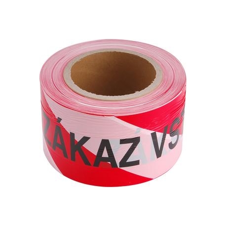 Páska ZÁKAZ VSTUPU 75 mm x 250 m červeno biela