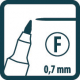 PICA Značkovač čierny tenký pero 0,7 mm